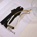 Dior Liora Pearl Ribbon Plate Necklace