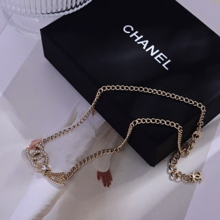 Chanel Crystal CC Gold Chain Necklace – Elegant Luxury Fashion Jewelry