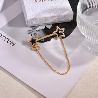 Dior Liora Star Ribbon Chain Brooch