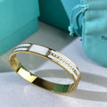 Tiffany T Enamel Diamond Bangle Bracelet – Modern Luxury Jewelry