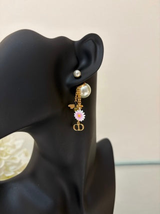 Dior Jardin Pearl Bloom Drop Earrings
