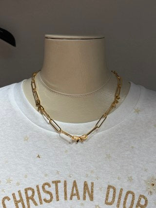 Dior Elowen Ribbon Link Chain Necklace