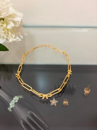 Dior Elowen Ribbon Link Chain Necklace