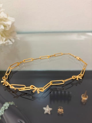 Dior Elowen Ribbon Link Chain Necklace