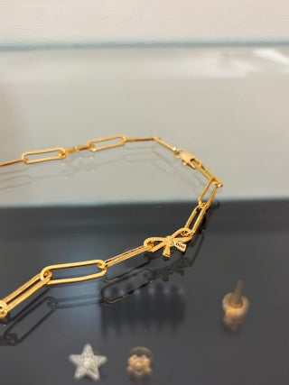 Dior Elowen Ribbon Link Chain Necklace