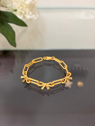 Dior Elowen Ribbon Link Chain Bracelet