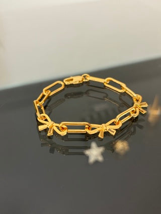 Dior Elowen Ribbon Link Chain Bracelet