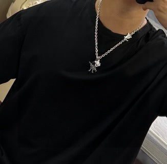 Louis Vuitton Monogram Eclipse Charm Pendant Necklace