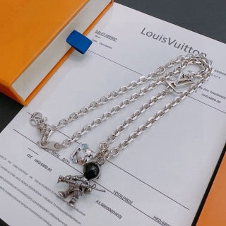 Louis Vuitton Monogram Eclipse Charm Pendant Necklace