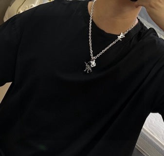 Louis Vuitton Monogram Eclipse Charm Pendant Necklace
