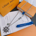 Louis Vuitton Monogram Compass Charm Necklace