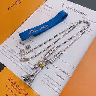 Louis Vuitton Monogram Key Pendant Chain Necklace