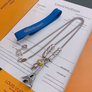 Louis Vuitton Monogram Key Pendant Chain Necklace