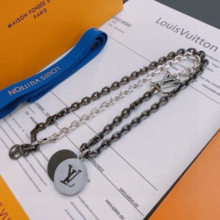 Louis Vuitton Monogram Medallion Pendant Chain Necklace