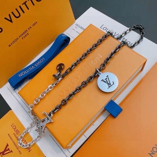 Louis Vuitton Monogram Medallion Pendant Chain Necklace