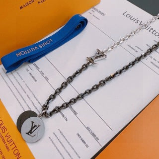 Louis Vuitton Monogram Medallion Pendant Chain Necklace