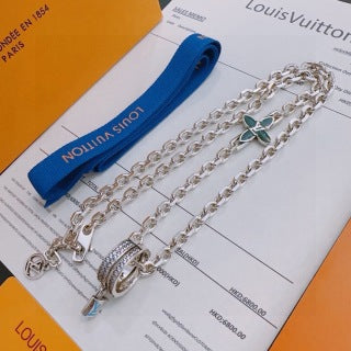Louis Vuitton Monogram Cascade Layered Chain Necklace