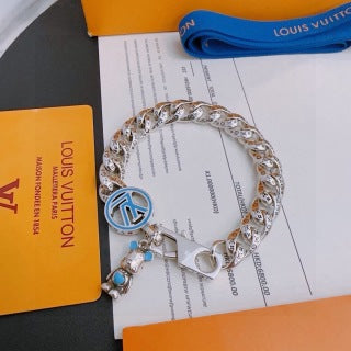 Louis Vuitton Monogram Anchor Charm Link Bracelet