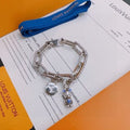 Louis Vuitton Monogram Charm Bead Link Bracelet