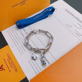 Louis Vuitton Monogram Charm Bead Link Bracelet