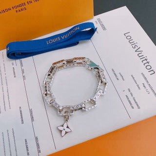 Louis Vuitton Monogram Flower Link Charm Bracelet