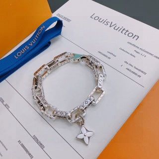 Louis Vuitton Monogram Flower Link Charm Bracelet