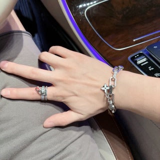 Louis Vuitton Monogram Flower Link Charm Bracelet