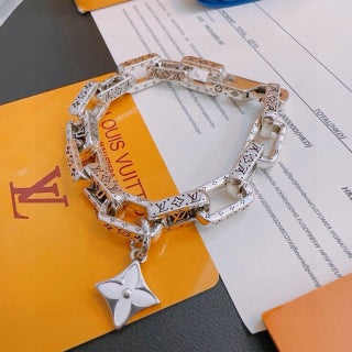 Louis Vuitton Monogram Flower Link Charm Bracelet