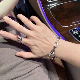 Louis Vuitton Monogram Flower Link Charm Bracelet