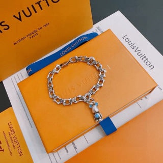 Louis Vuitton Aquamarine Charm Link Bracelet