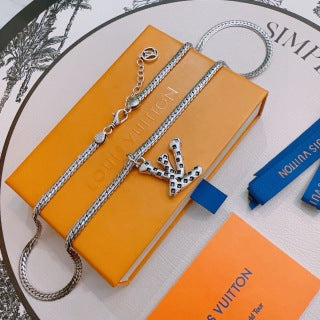 Louis Vuitton Monogram Arrow Pendant Chain Necklace