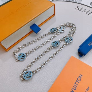 Louis Vuitton Monogram Disc Link Chain Necklace