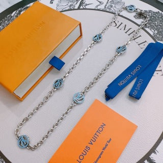 Louis Vuitton Monogram Disc Link Chain Necklace