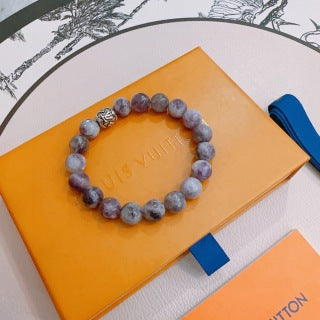 Louis Vuitton Amethyst Bead Monogram Bracelet