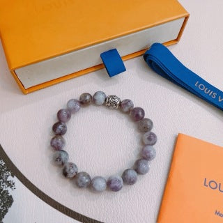 Louis Vuitton Amethyst Bead Monogram Bracelet