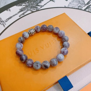 Louis Vuitton Amethyst Bead Monogram Bracelet