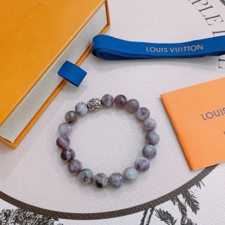 Louis Vuitton Amethyst Bead Monogram Bracelet