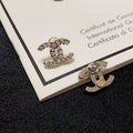 Chanel Pavé Signature CC Stud Earrings
