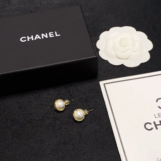 Chanel Pearl Halo Stud Earrings
