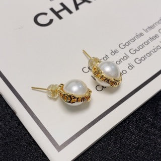Chanel Pearl Halo Stud Earrings