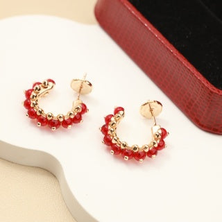 CARTIER Mirevia Color Arc Stud Earrings
