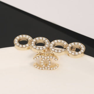 Chanel Geometric Circle Signature Brooch