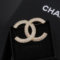 Chanel Crystal Signature CC Brooch