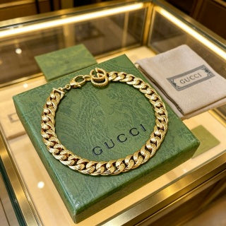 Gucci Gancio Gold Tone Chain Bracelet