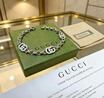 Gucci Interlocking Link Silver Chain Necklace