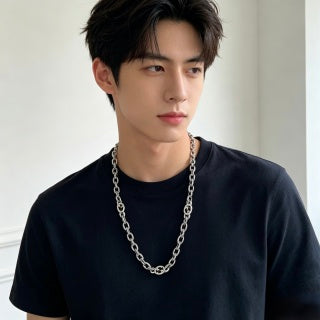 Gucci Interlocking Link Silver Chain Necklace