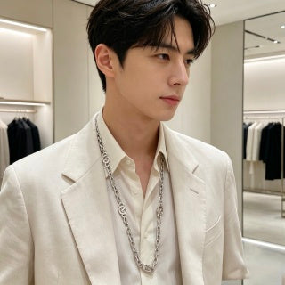 Gucci Interlocking Link Silver Chain Necklace