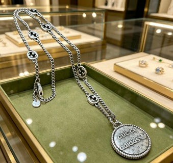 Gucci Interlocking G Medallion Logo Chain Necklace