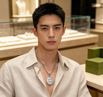 Gucci Interlocking G Medallion Logo Chain Necklace