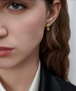 Dior Oblique Pearl Drop Logo Earrings